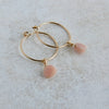 Pink Opal Hoop Earrings