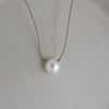 Silk and Pearl Necklace - Tan
