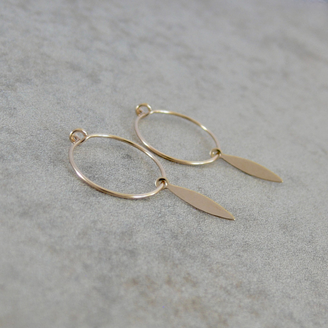 Minimal Feather Earrings