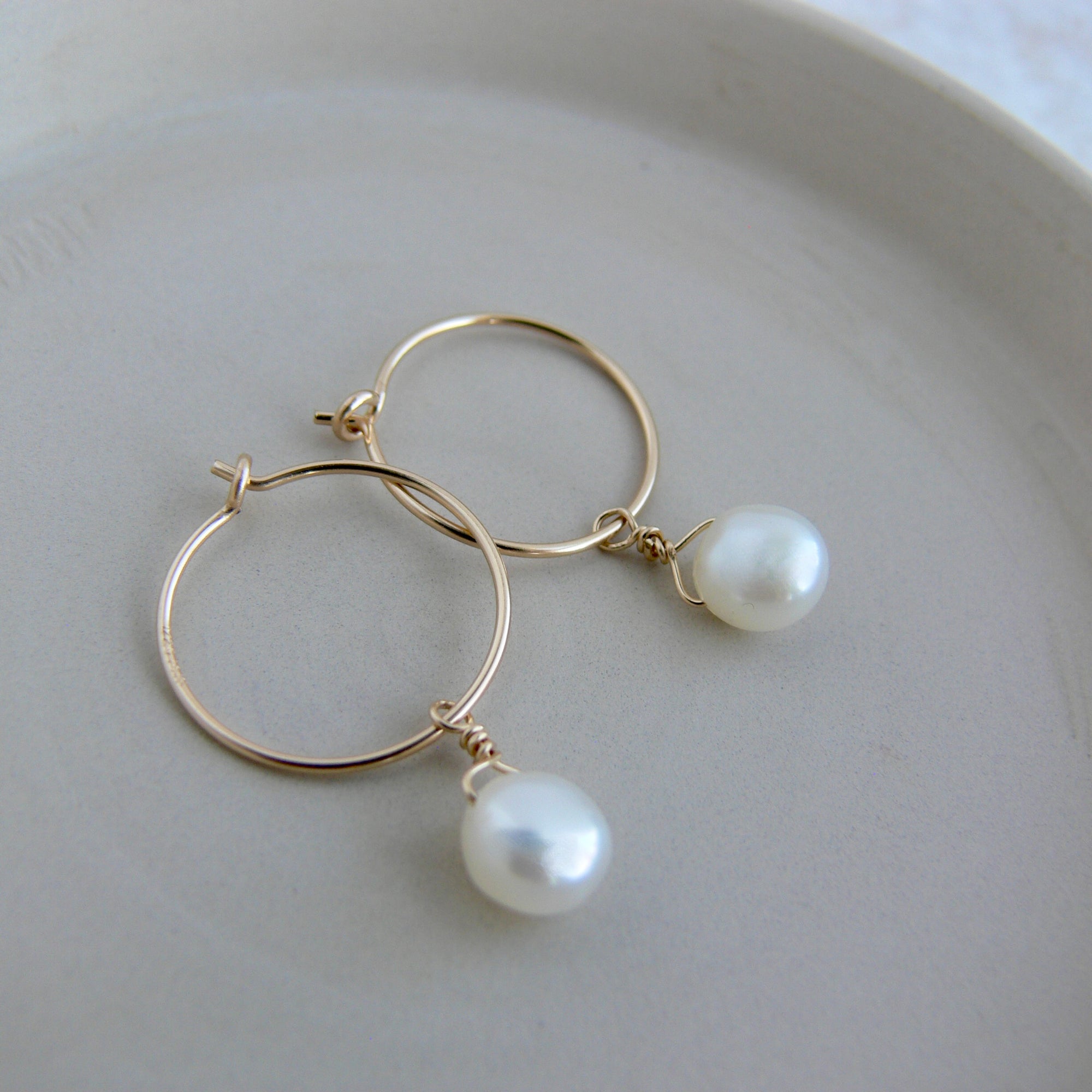 Pearl Hoop Earrings