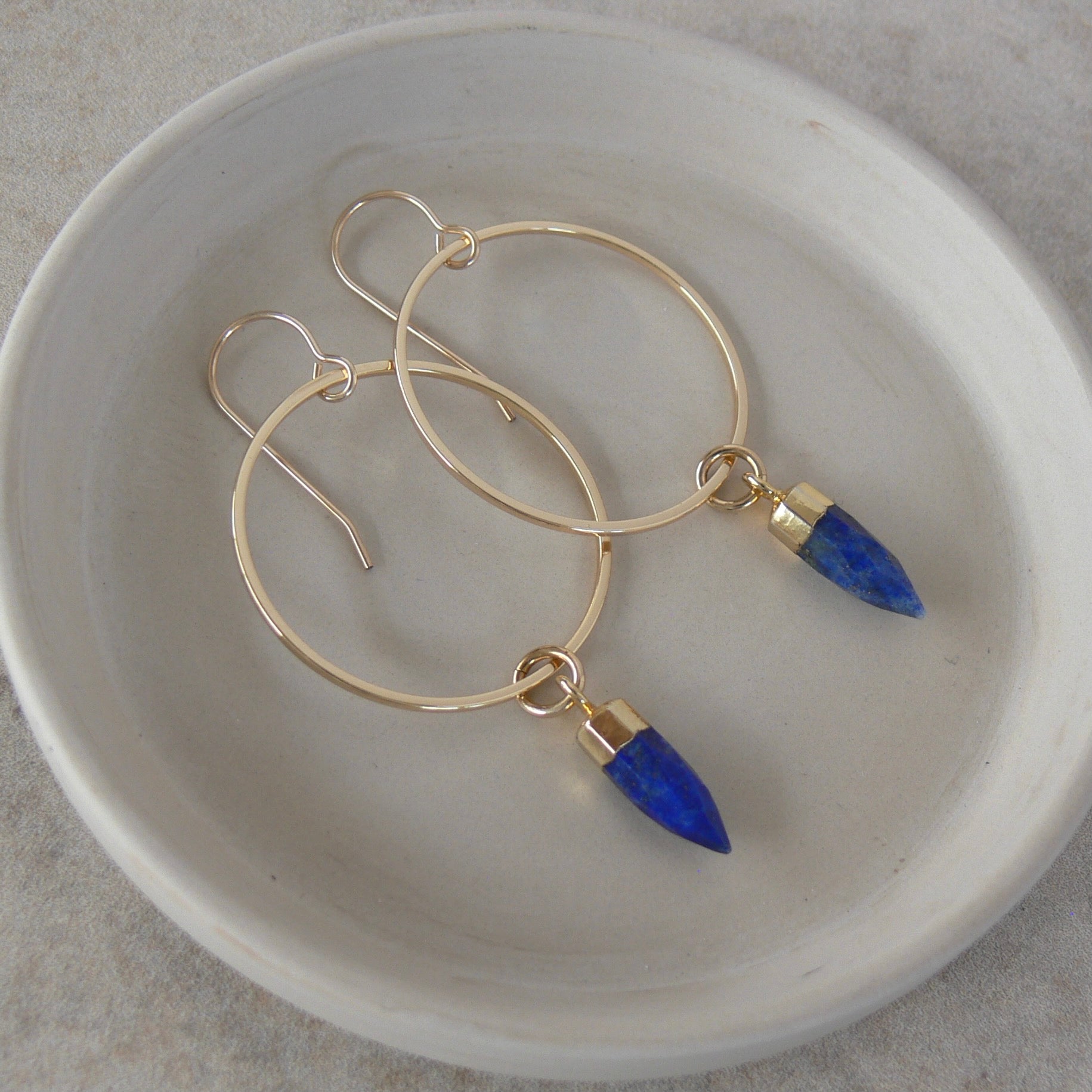 On Point Earrings - Lapis