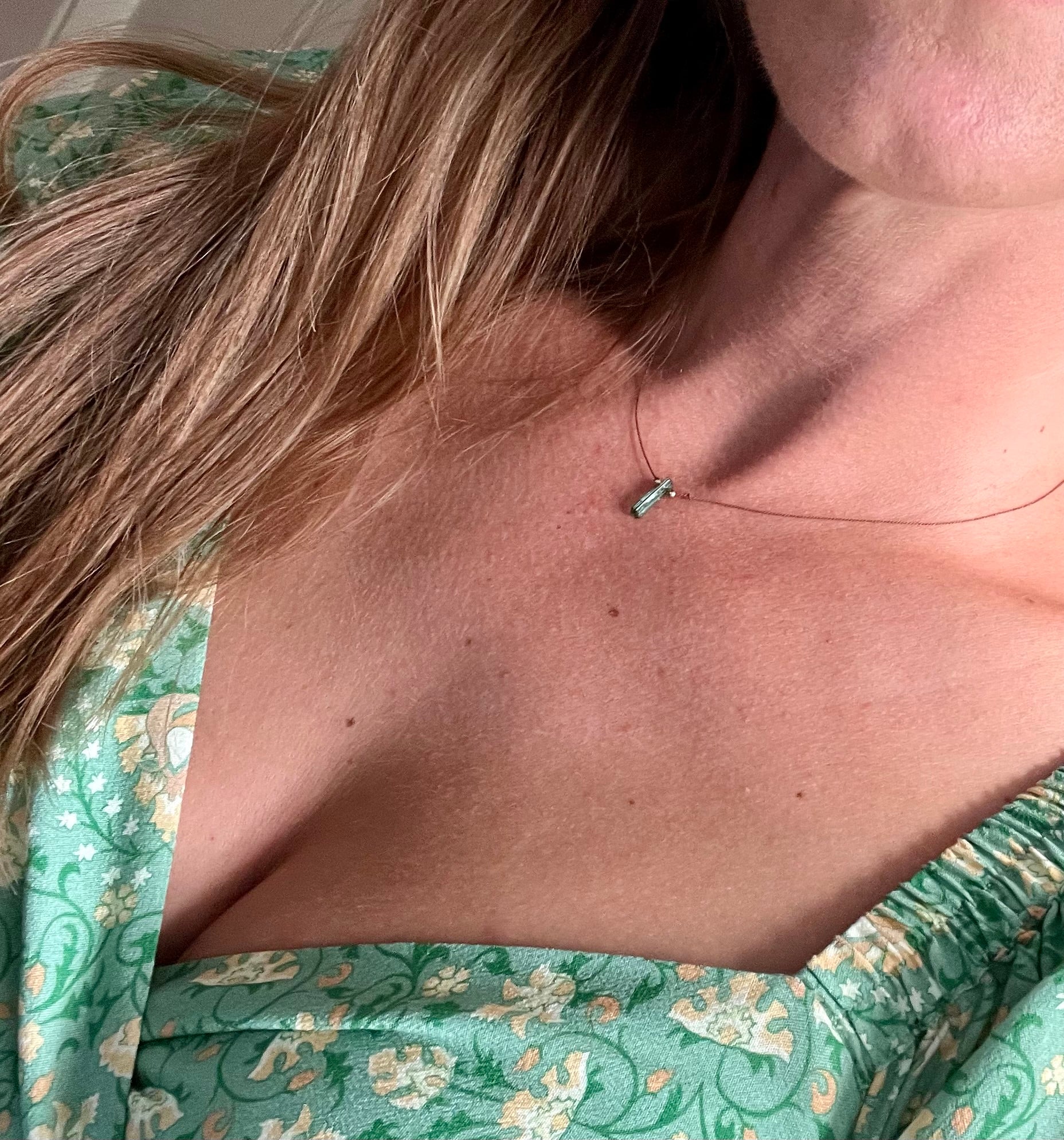 Tourmaline and Silk Necklace