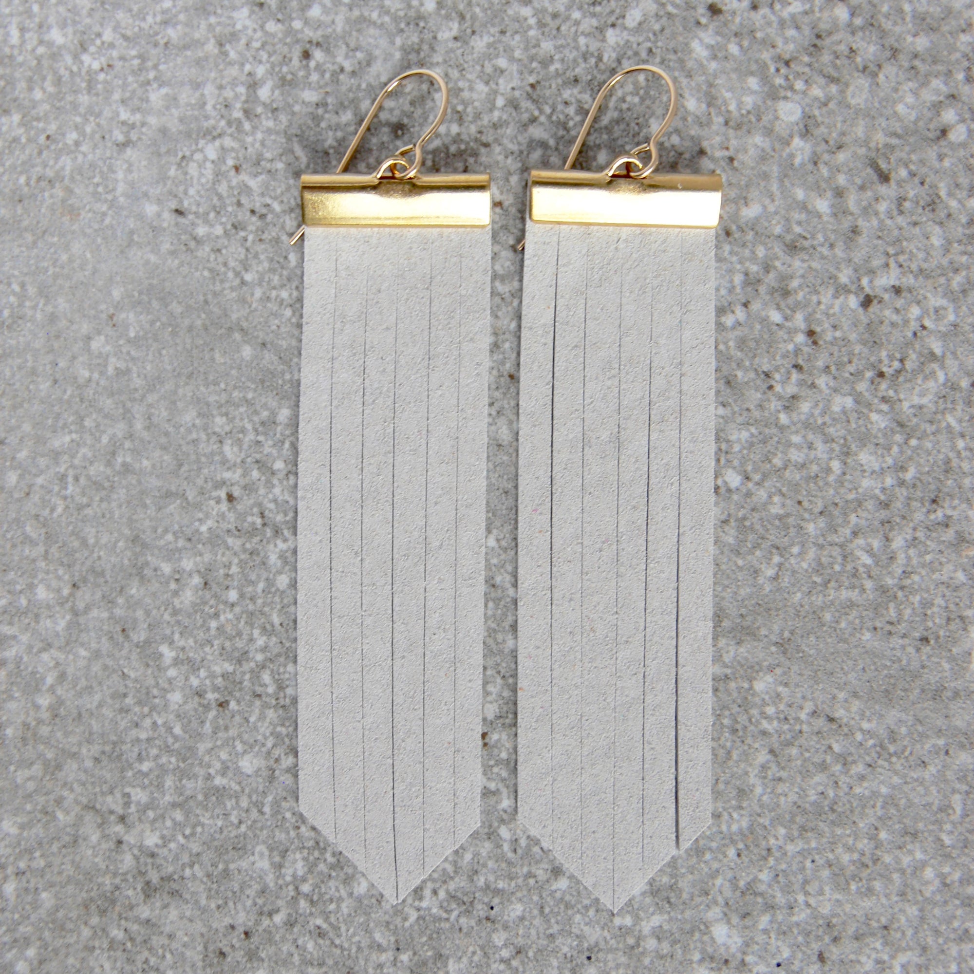 On The Fringe Earrings-Suede