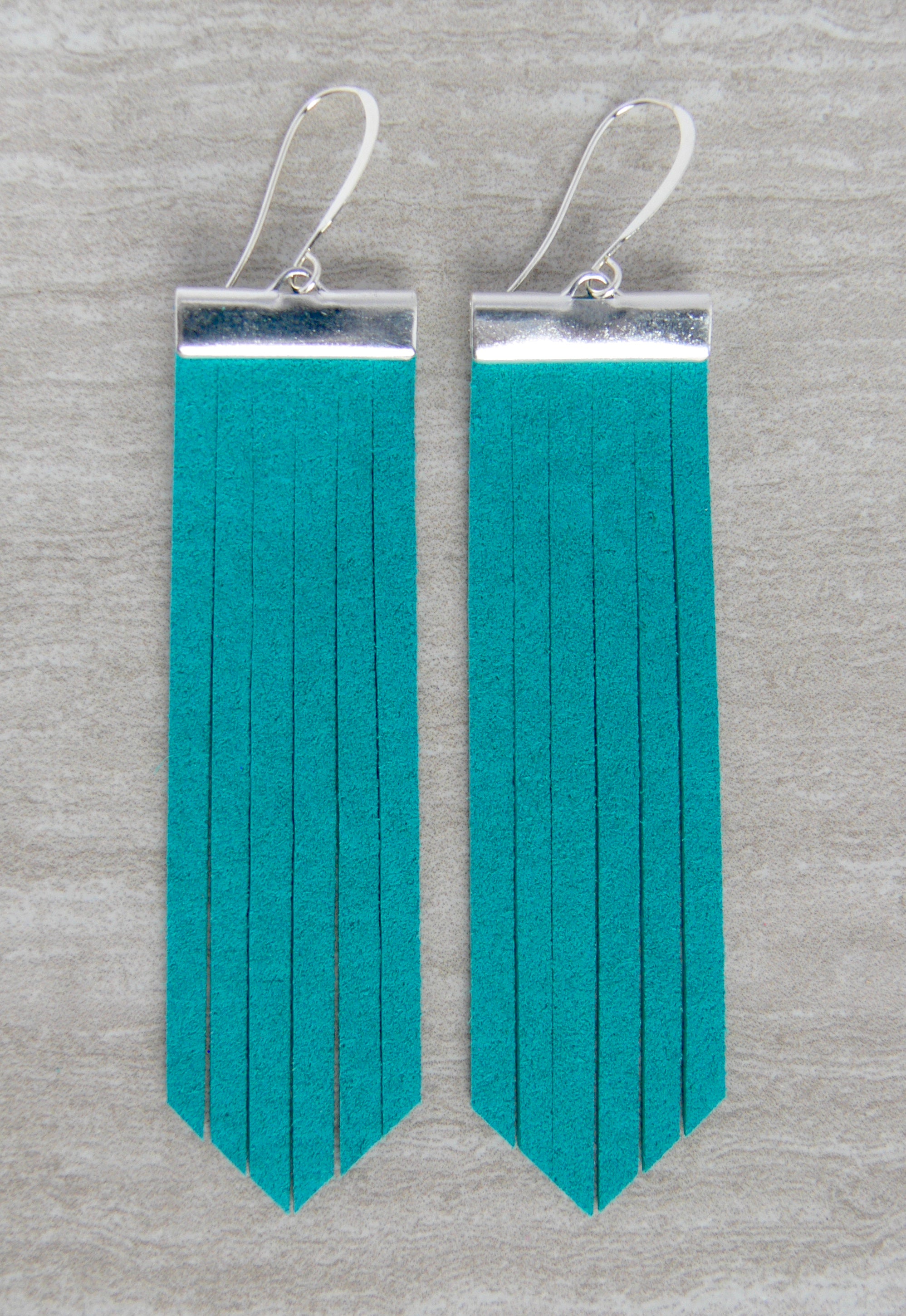 On The Fringe Earrings-Suede