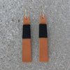 Wrapped Leather Earrings-Black