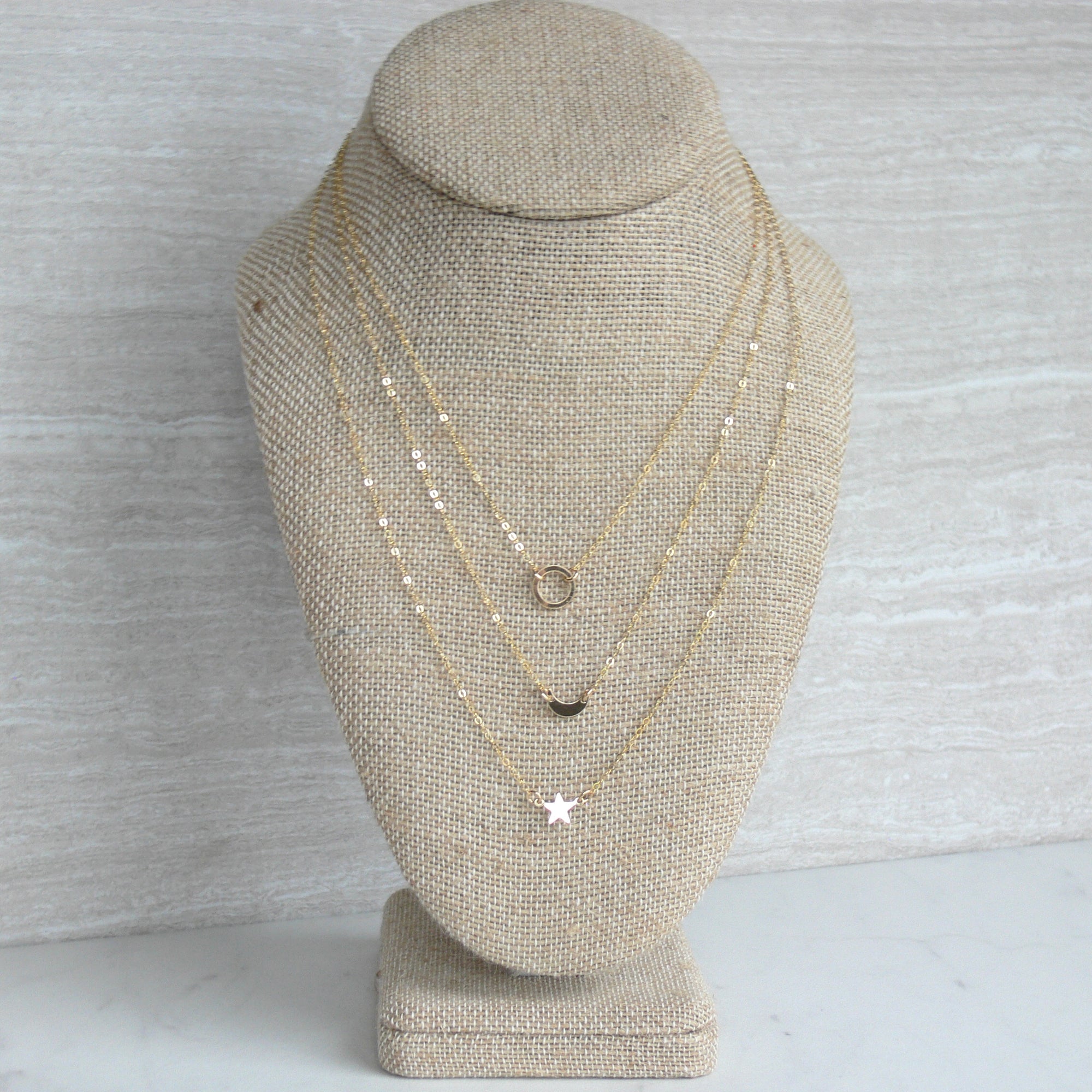 Sun Moon and Stars Necklace