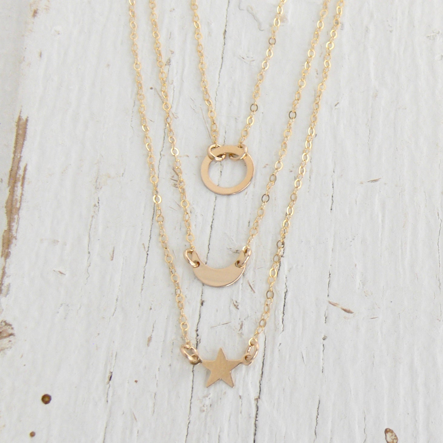 Sun Moon and Stars Necklace