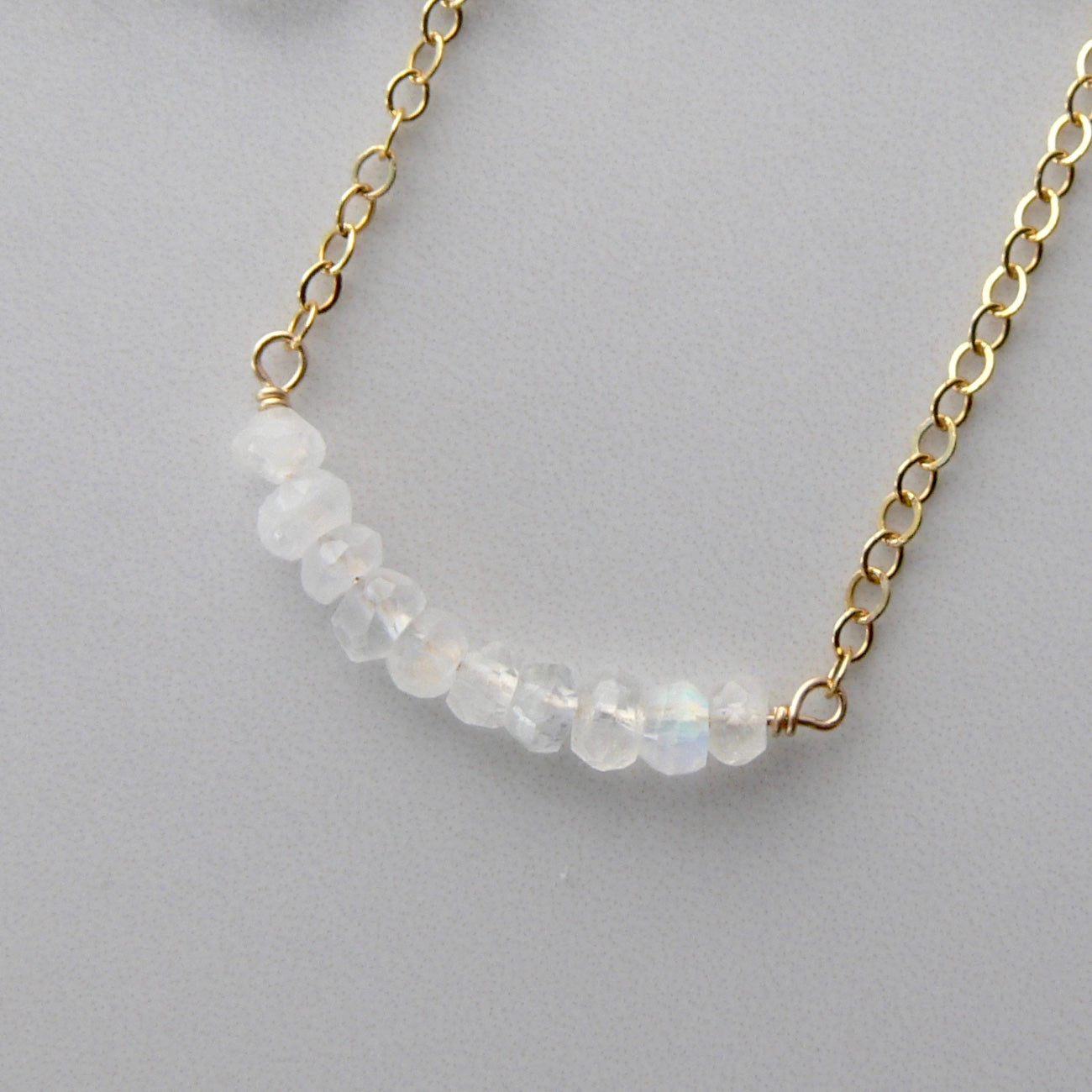 Ten Stone Necklace - Moonstone
