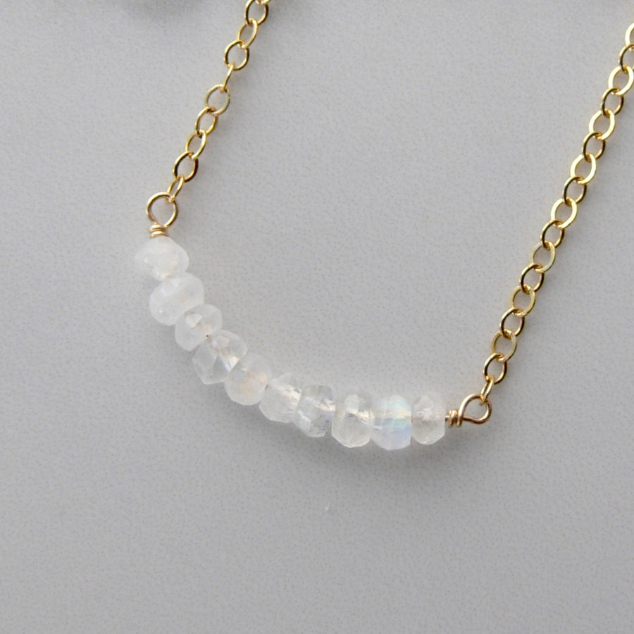 Ten Stone Necklace - Moonstone