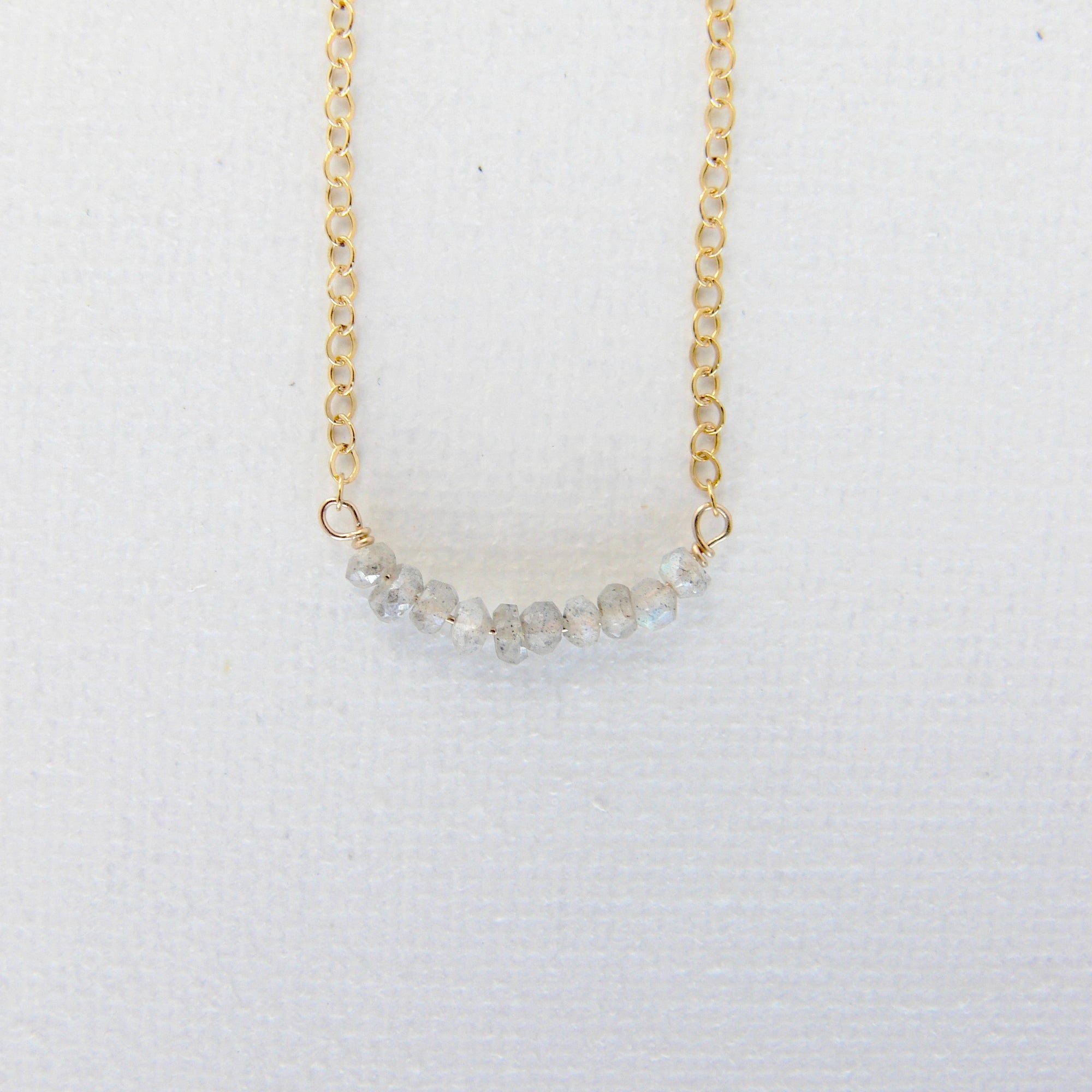 Ten Stone Necklace - Labradorite