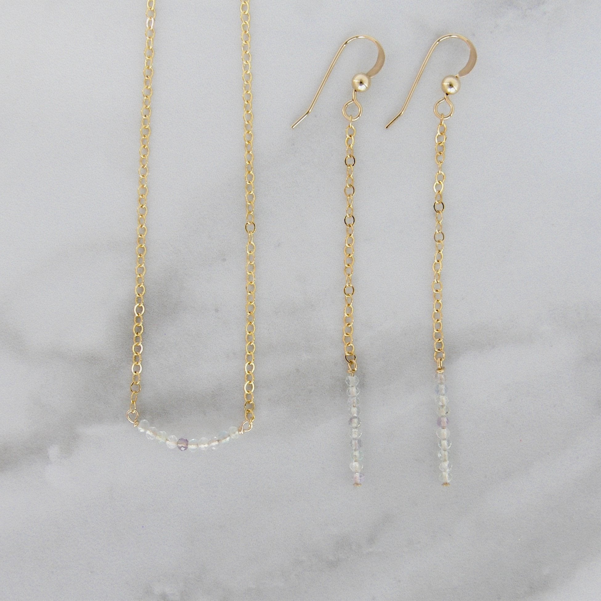 Ten Stone Necklace - Flourite