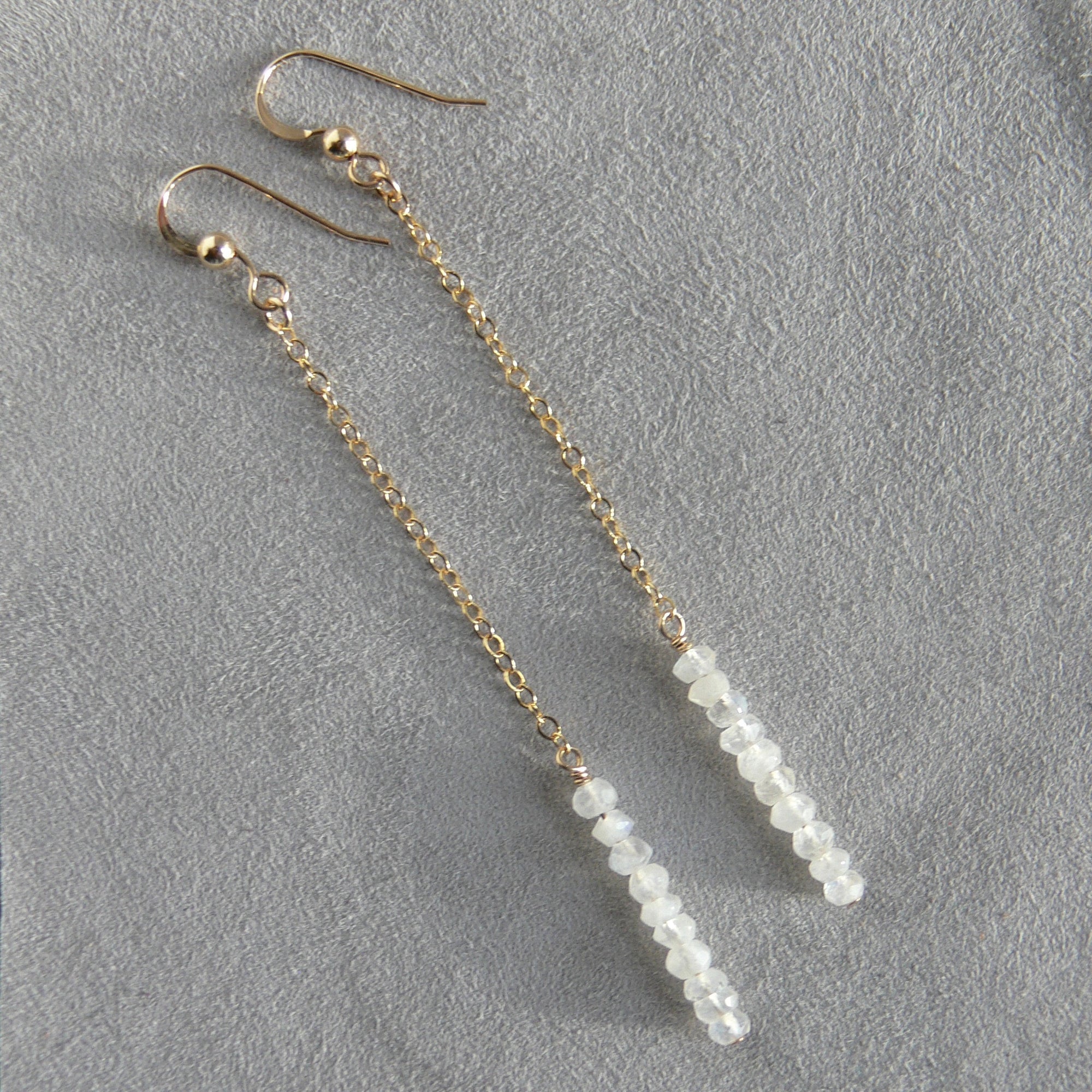 Ten Stone Earrings - Moonstone