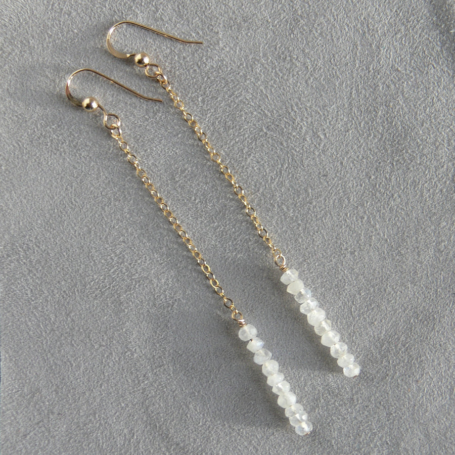 Ten Stone Earrings - Moonstone