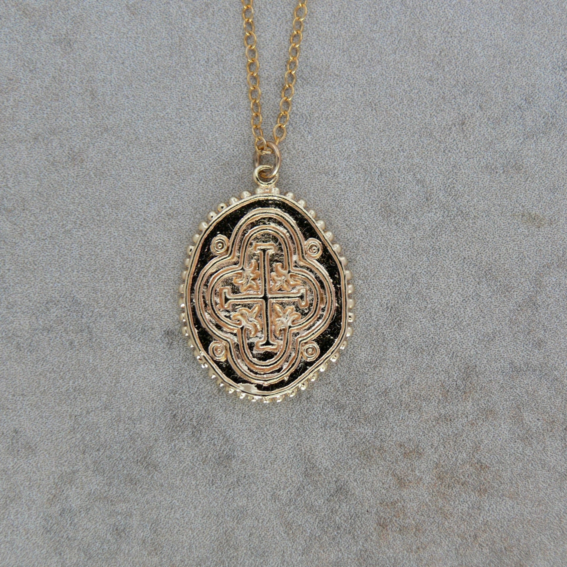 Cross Coin Necklace