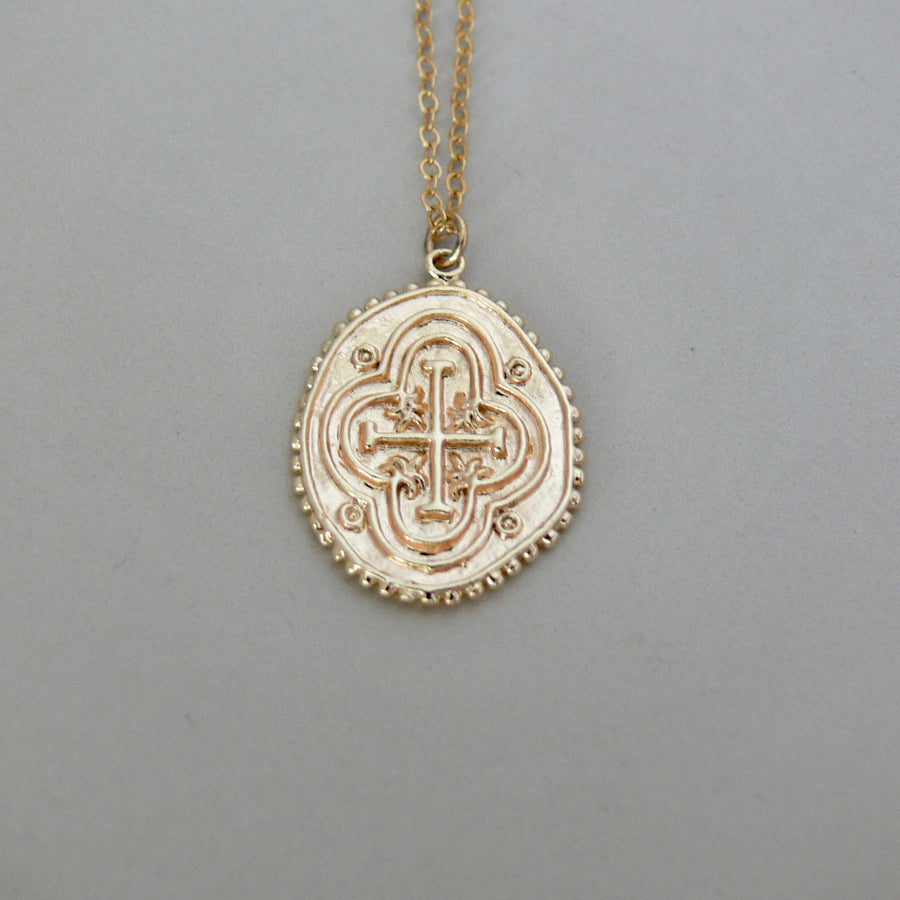 Cross Coin Necklace