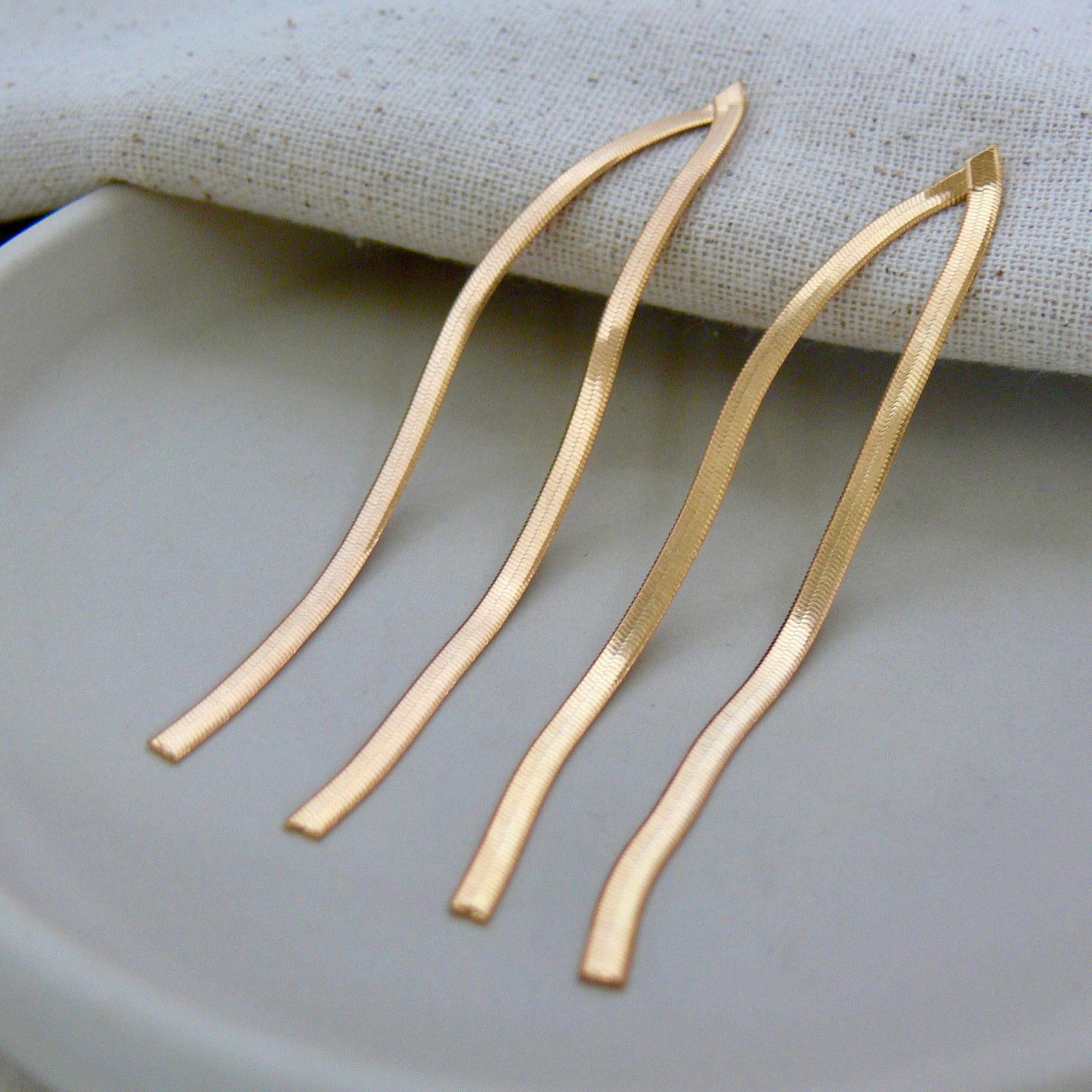 Veiled Herringbone Earrings