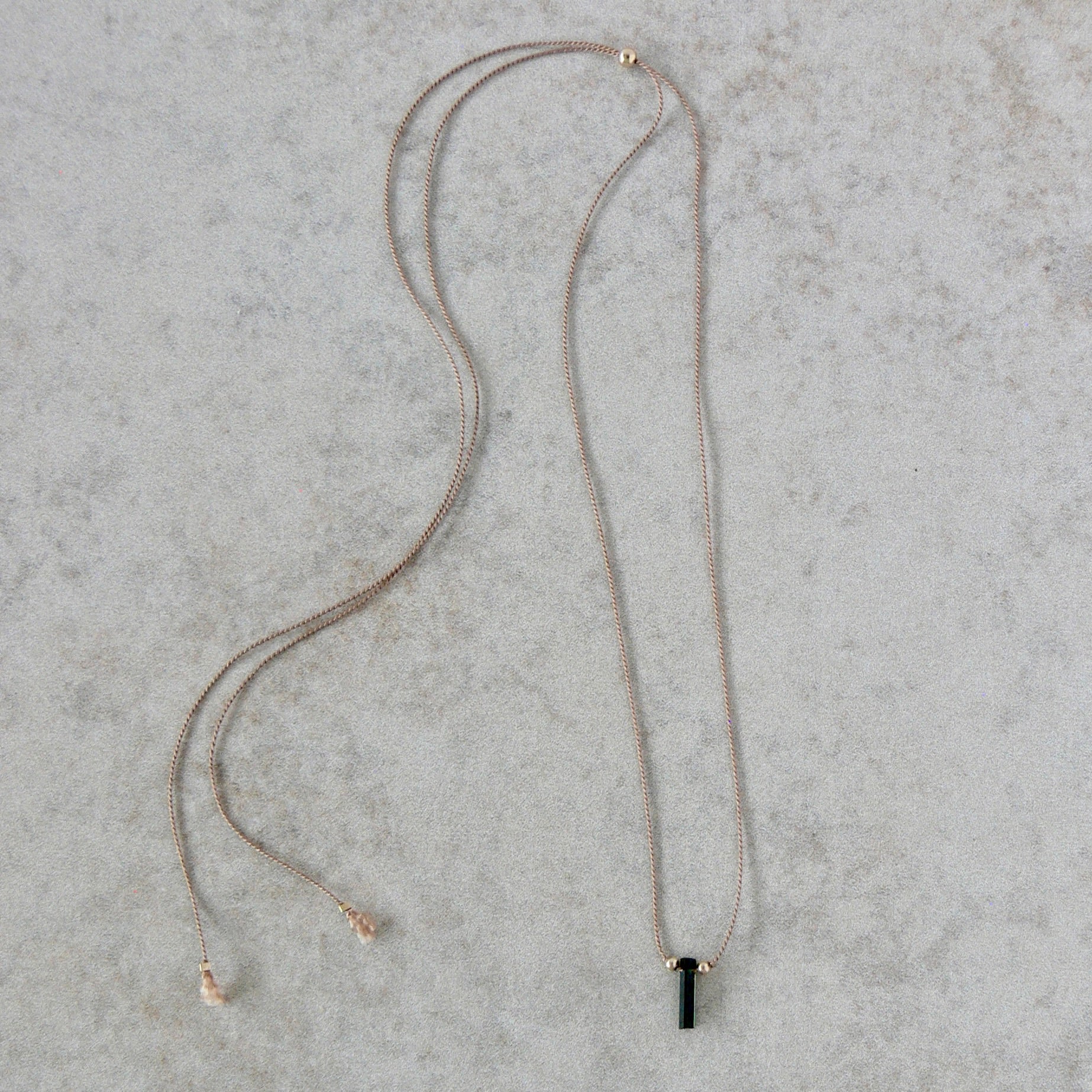 Tourmaline and Silk Necklace