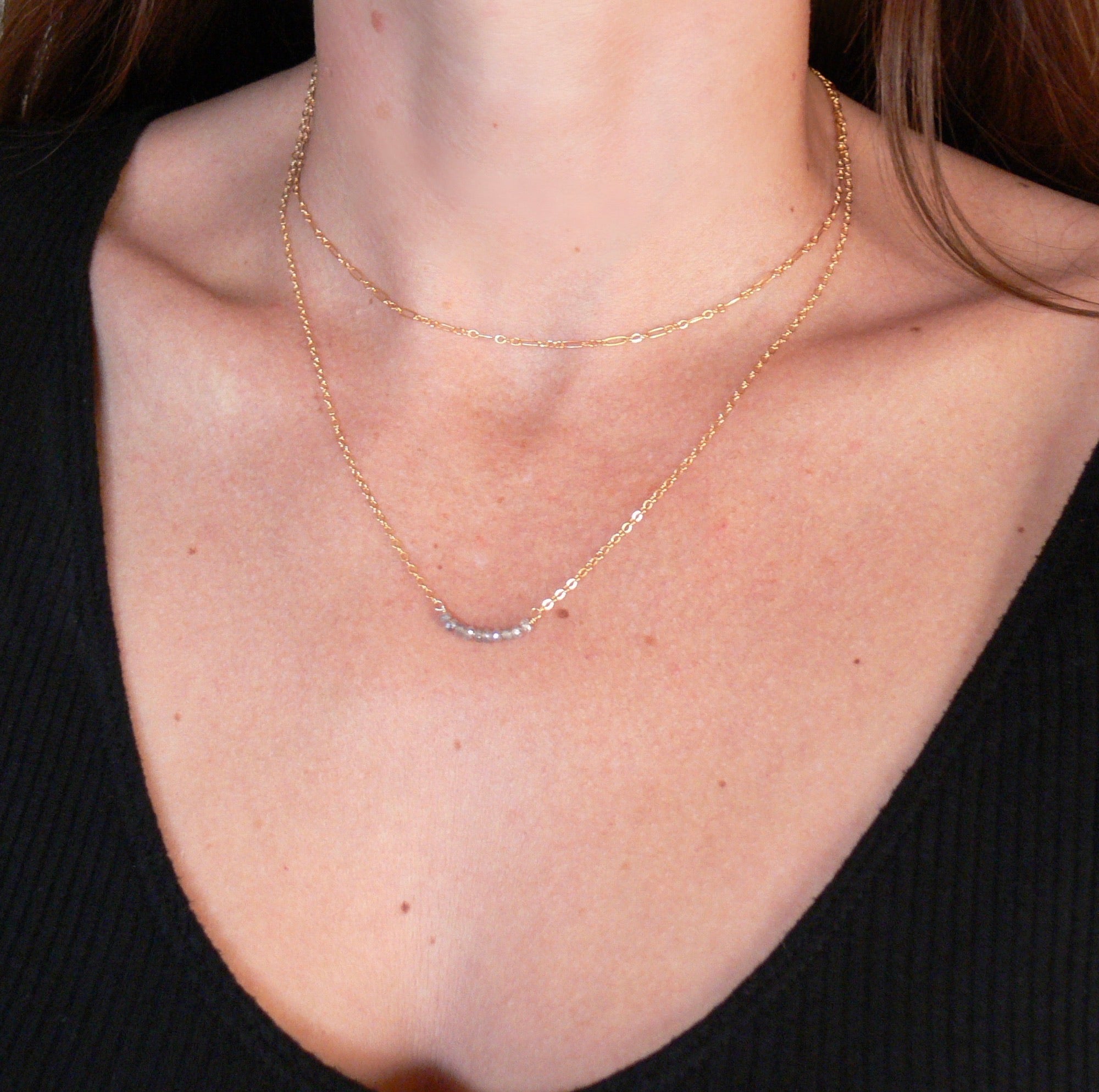 Ten Stone Necklace - Labradorite