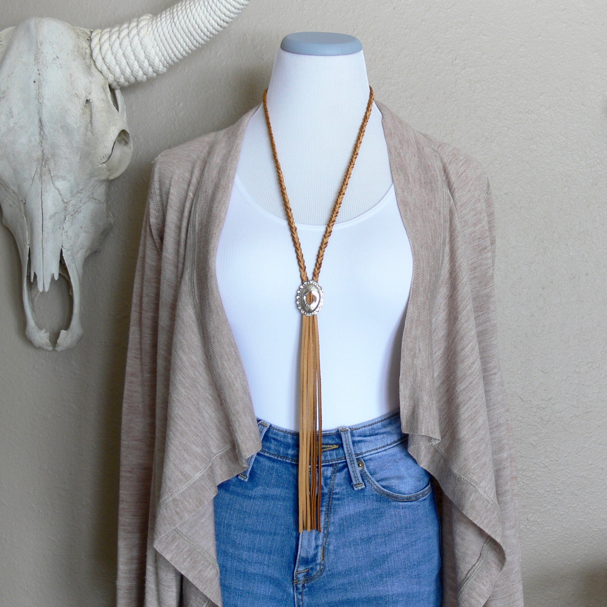 Deerskin Bolo Necklace