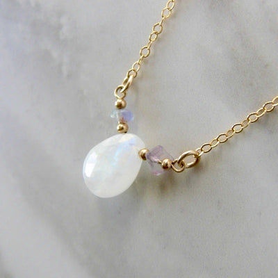 Moonstone and Flourite Necklace