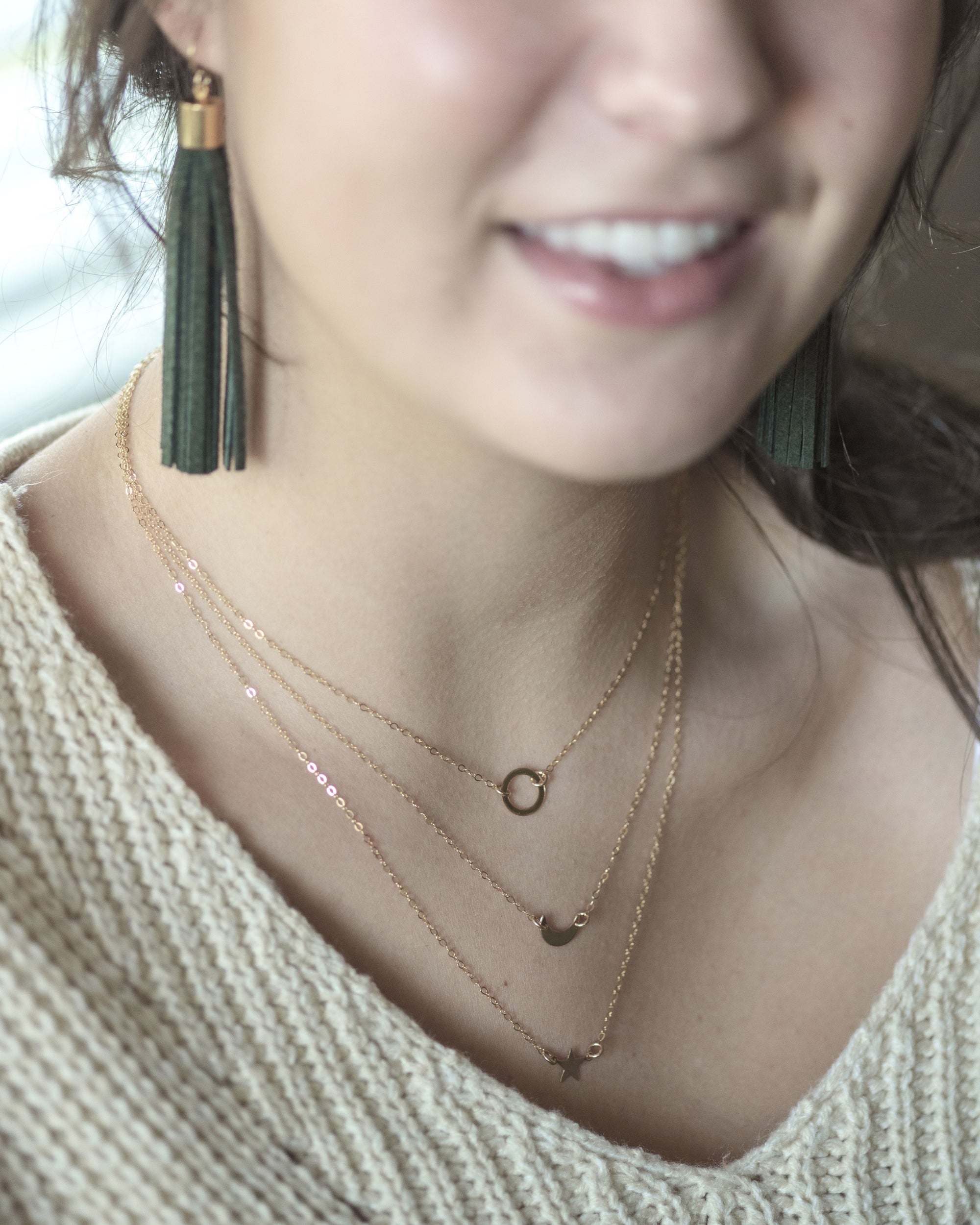 Sun Moon and Stars Necklace