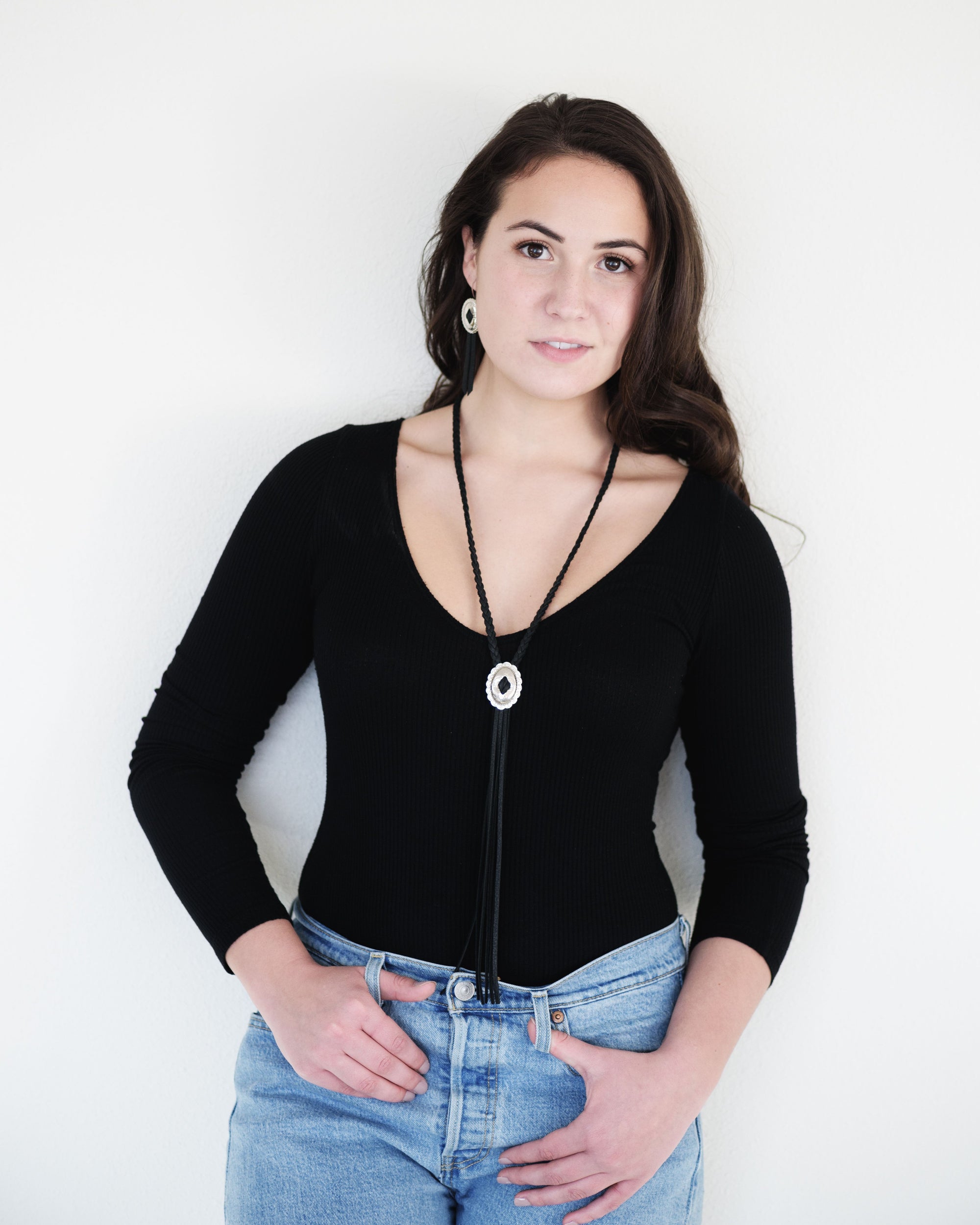 Deerskin Bolo Necklace