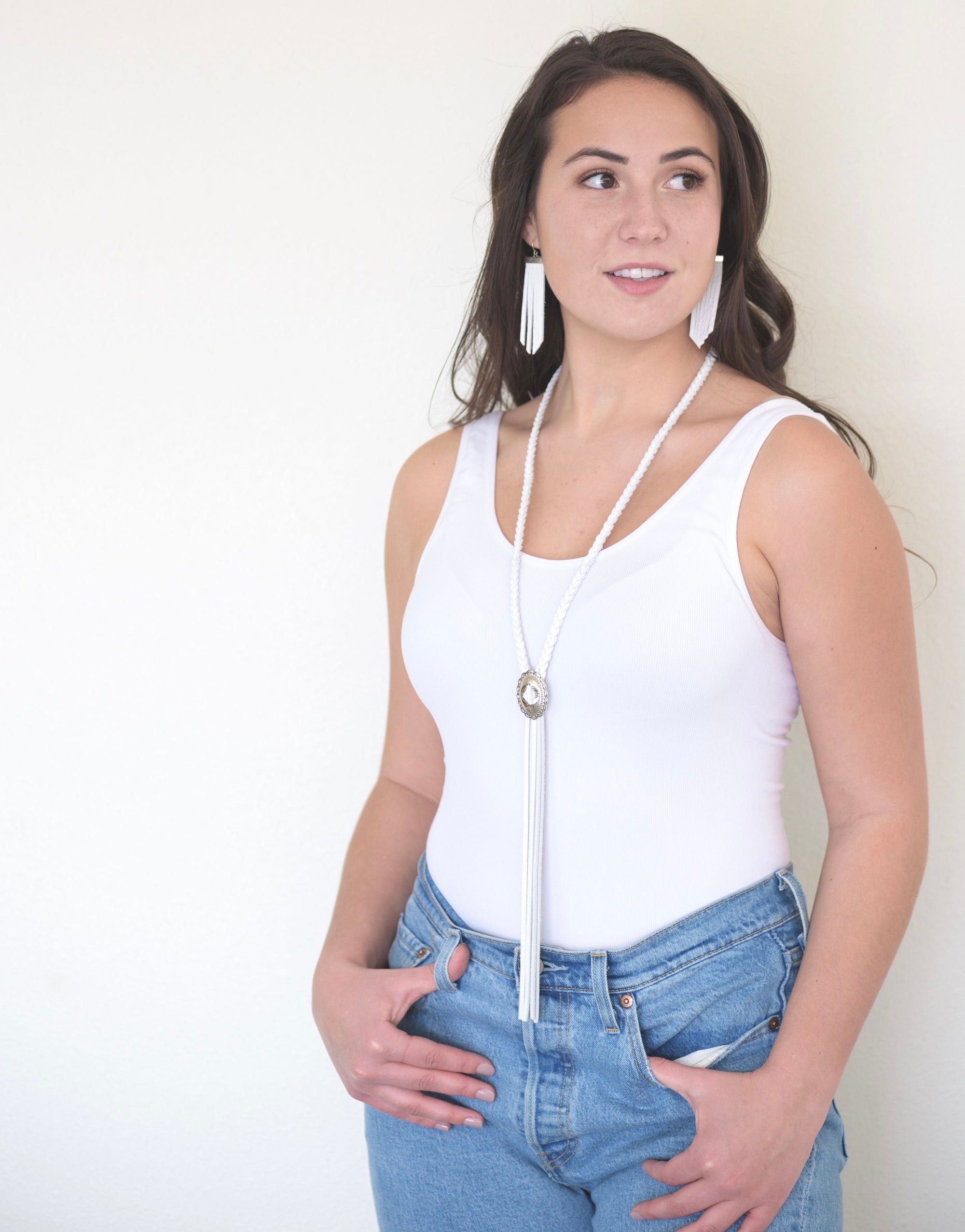 Deerskin Bolo Necklace