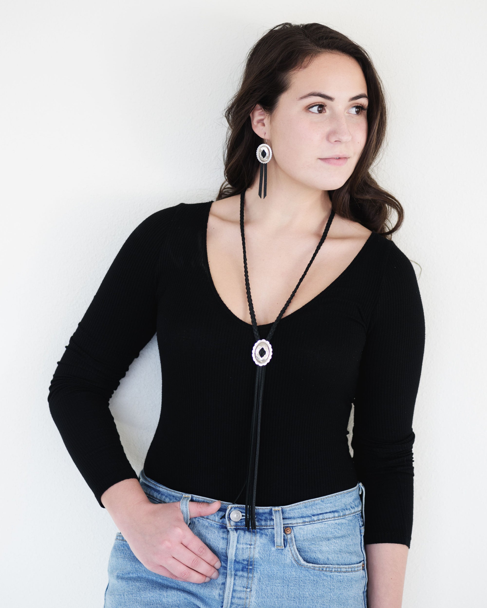 Deerskin Bolo Necklace