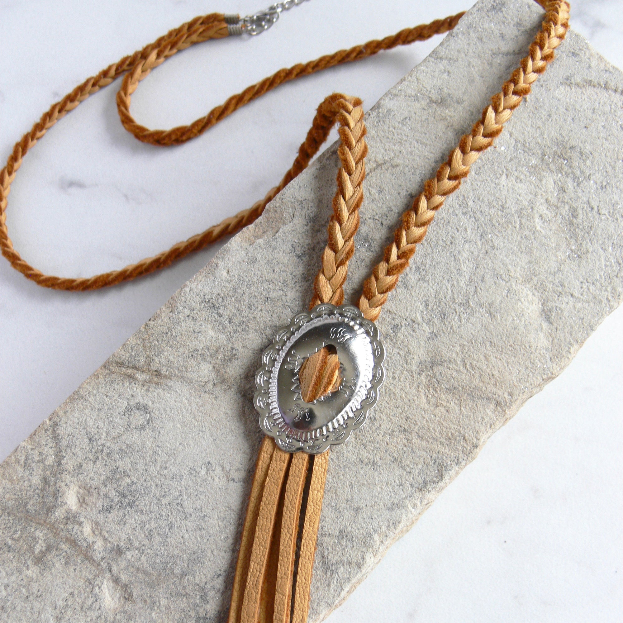 Deerskin Bolo Necklace