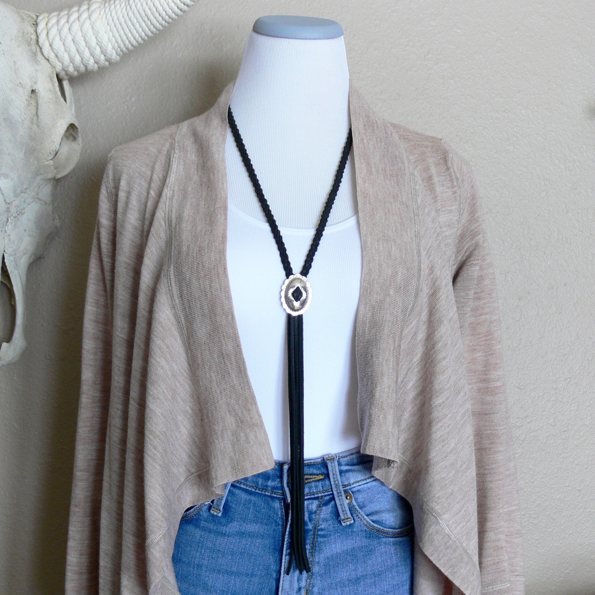 Deerskin Bolo Necklace